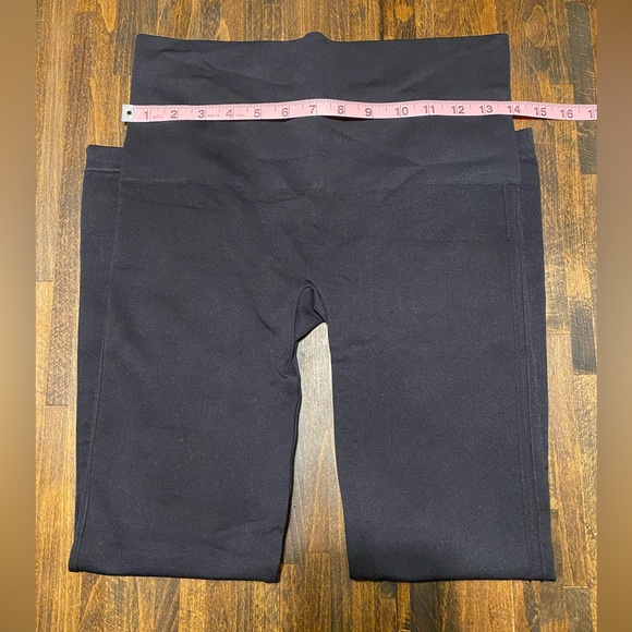 Spanx Leggings Womens XL Black Ribbed Cropped Look At Me Now Shapewear Seamless - Picture 9 of 9